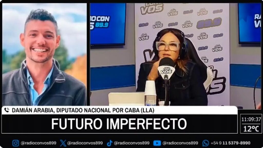 El diputado Damián Arabia aseguró que hay mas gente que llega a fin de mes que cuando asumió Milei