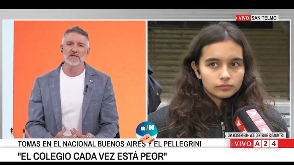 Novaresio atacaba la toma de los colegios y una estudiante lo dejó sin palabras