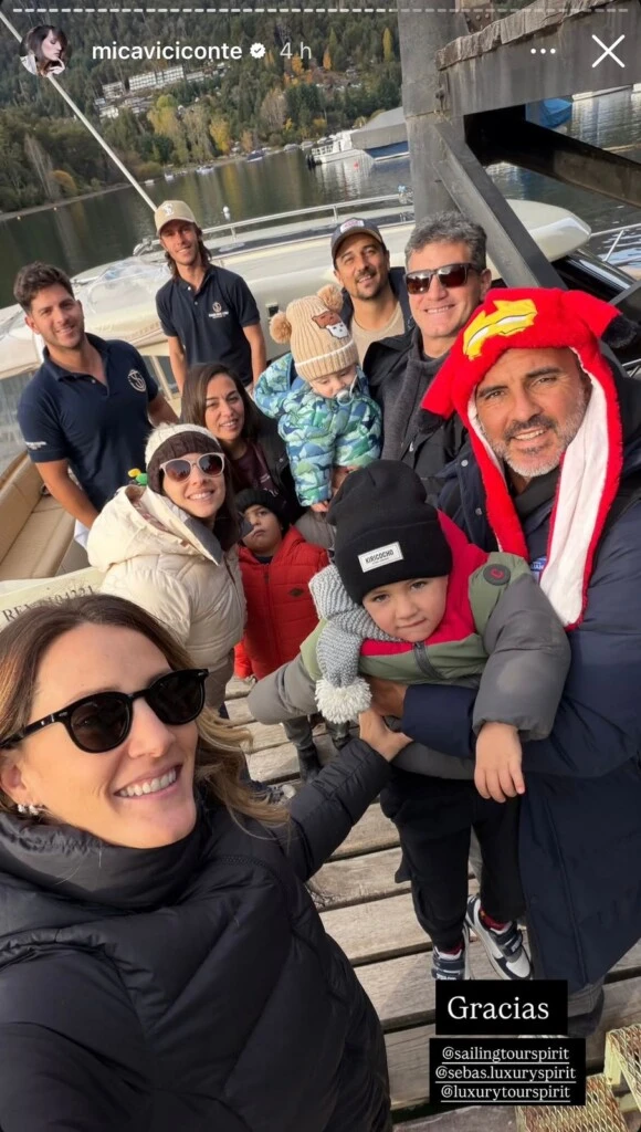 Así fue el original cumpleaños de Mica Viciconte en Villa La Angostura con Fabián Cubero, su hijo Luca y amigos