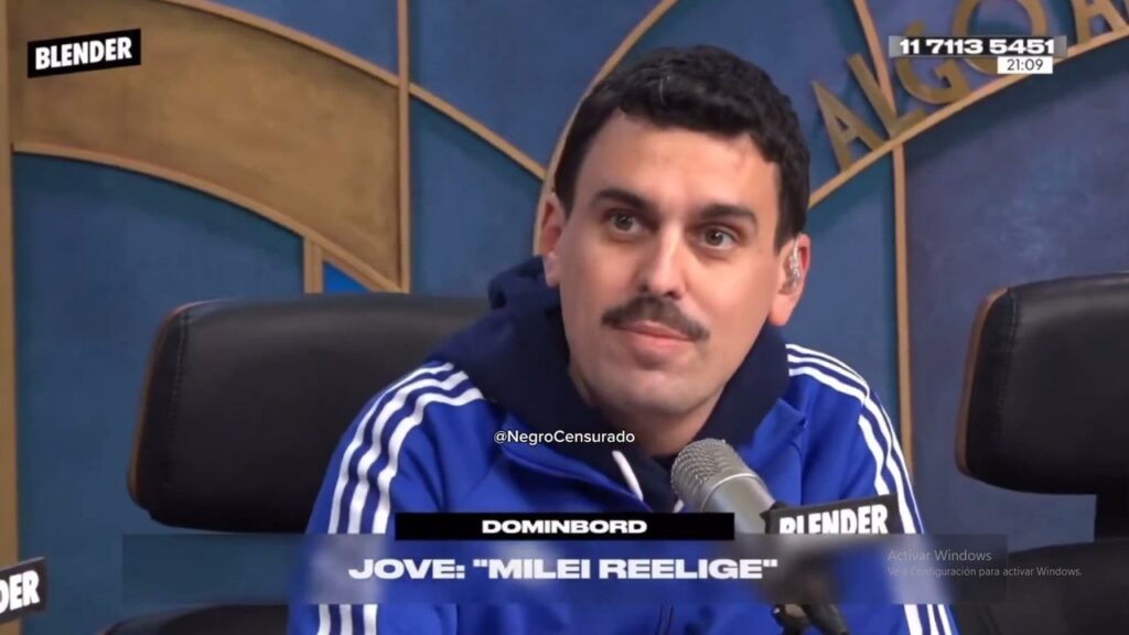 Manu Joven contó cuál es la audiencia que más apoya a Milei dentro de los canales de streaming y la número uno no es la de Carajo