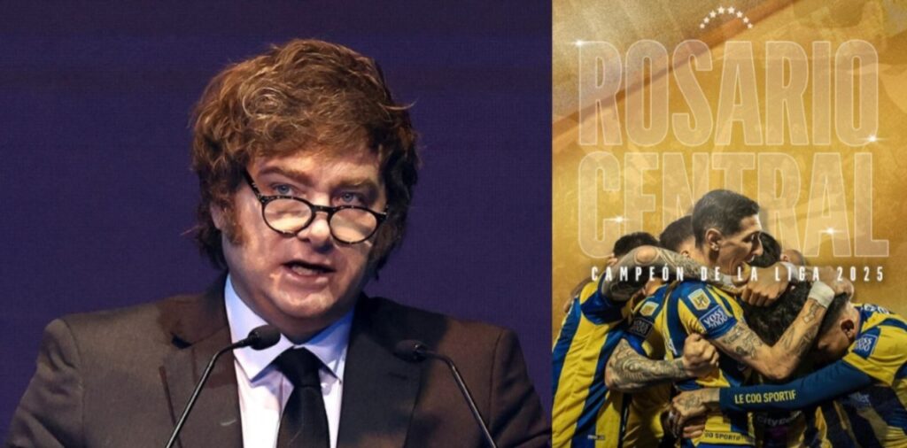 Milei se mete en la disputa por el título: respalda a Verón y cuestiona la consagración de Central