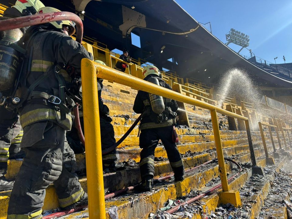 Incendio en la Bombonera: no hay heridos