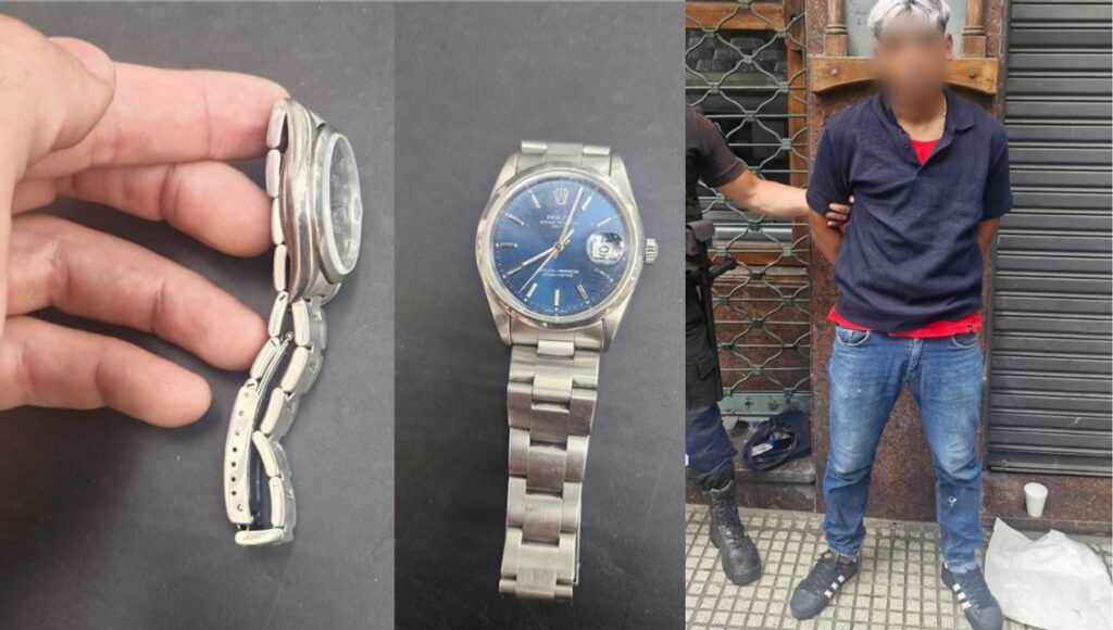 Tenía 17 antecedentes, intentó robarle un reloj a un turista y quedó detenido