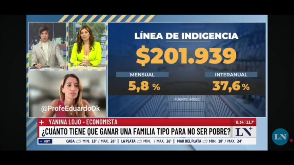 Robertito Funes se quejó en LN+ por las subas de AySA: “No hay precedentes en la Argentina de esto, ¿qué está pasando,”