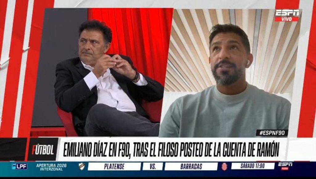 Tensión en ESPN: Astrada se cruzó fuerte con Emiliano Díaz luego de la polémica publicación de Ramón