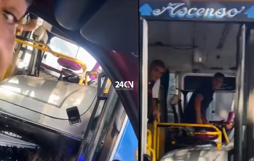 "¿A quién vas a matar, boludo?": feroz pelea entre un automovilista y un colectivero