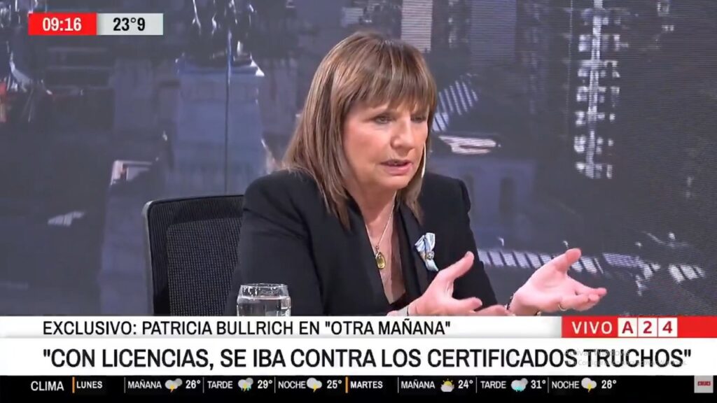 Bullrich reconoció que la discusión por las licencias le sirvió al Gobierno para que no se discutieran otros temas conflictivos de la Reforma Laboral