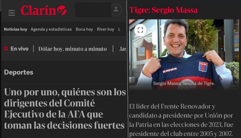 La flagrante mentira de Clarín para salpicar a Massa en el conflicto entre el Gobierno y la AFA