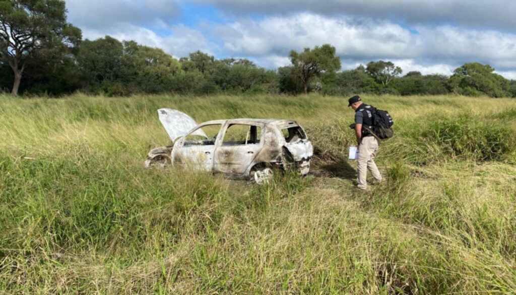 Rosario de la Frontera: investigan un ataque a tiros en la ruta 34 y hallaron un auto incendiado