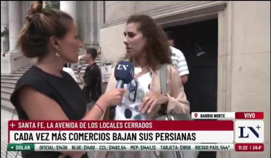 Insólito momento en vivo: se quejó de la crisis y “los locales vacíos” pero dijo que igual tiene “fe”
