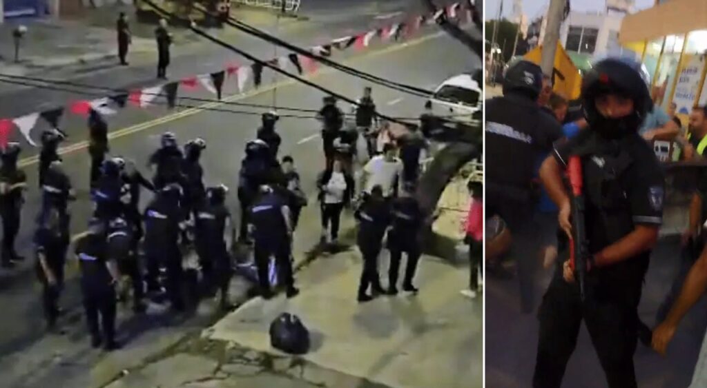 “¡Están locos!: desesperado grito de una mujer en medio de la represión a un corso en Vicente López