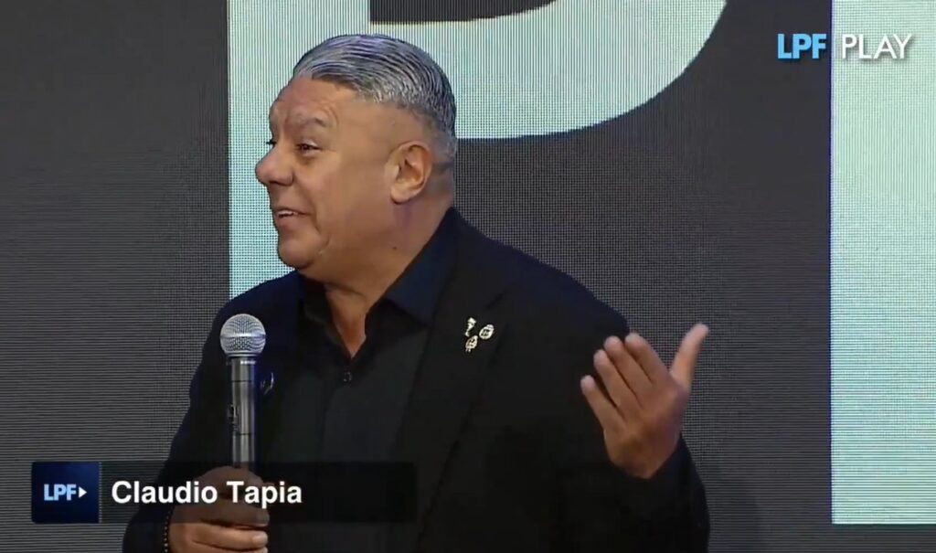 “Chiqui” Tapia, desafiante en la presentación de LPF Play: “Muchos van a transpirar como yo, pero de vergüenza”
