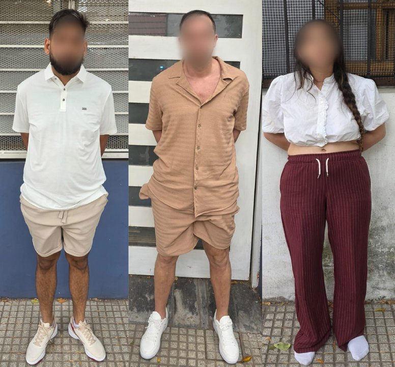 Detuvieron a tres delincuentes que le hicieron el "cuento del tío" a una turista: tenían antecedentes