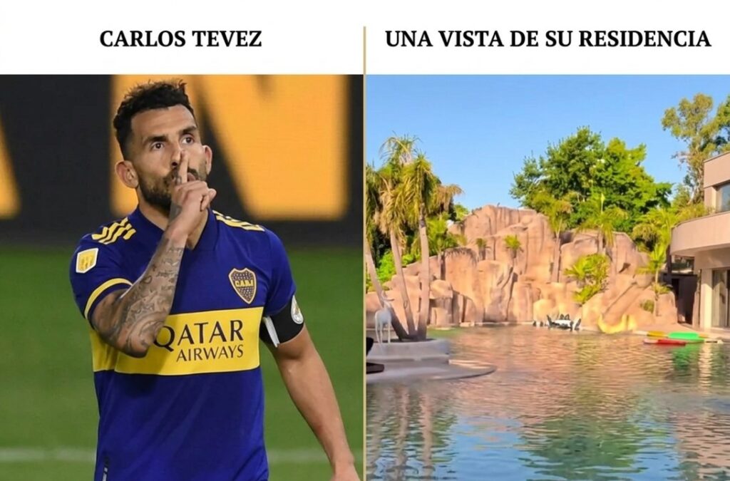 La mansión viral de Carlos Tevez: lujo, trofeos y guiños a Boca que sorprendieron en redes
