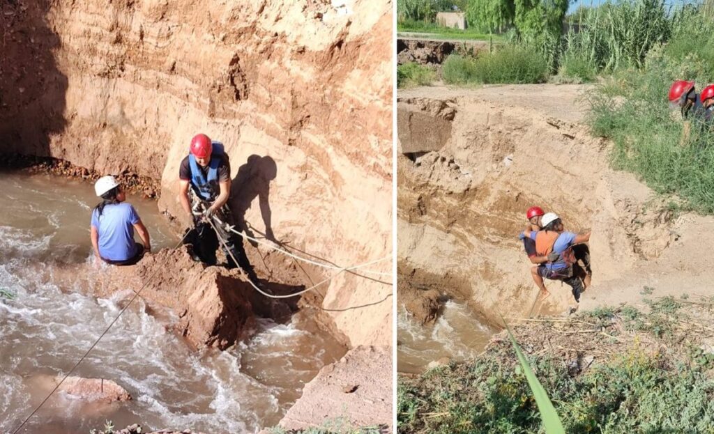 Mendoza: rescatan a una mujer que cayó al canal Cacique Guaymallén