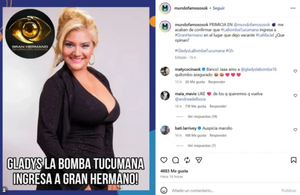 Gran Hermano: quién es la famosa cantante que suena para entrar a la casa