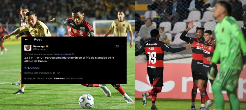 El palazo de Flamengo a la Conmebol por las pausas de rehidratación tras su debut en la altura de Cusco en la Copa Libertadores