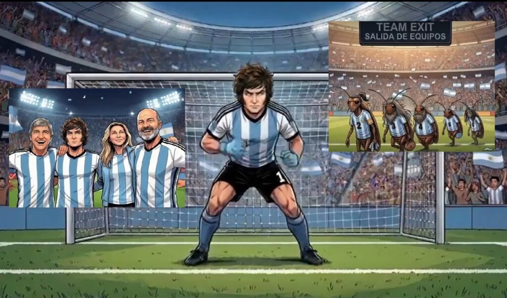 El insólito video con épica futbolera que subió Milei en medio de los escándalos de corrupción y en plena caída de su imagen