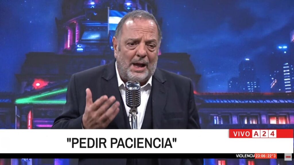 La sentencia de Baby Etchecopar: “Si el gobierno de Milei no inventa algo urgente está derrumbado”