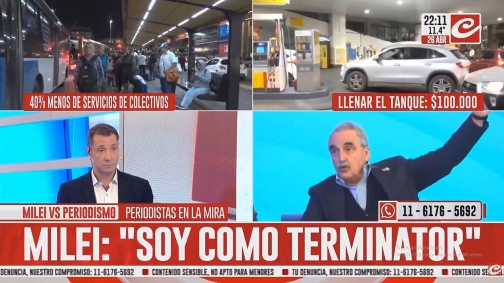 Moreno sobre los cambios de Milei: “Recuerdo haberlo visto llorando en un cordón porque lo acababan de echar de un programa, ya era un señor grande”