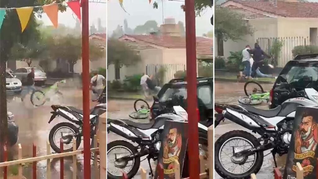 Video: intentó robar una bicicleta y terminó linchado por los vecinos en Córdoba