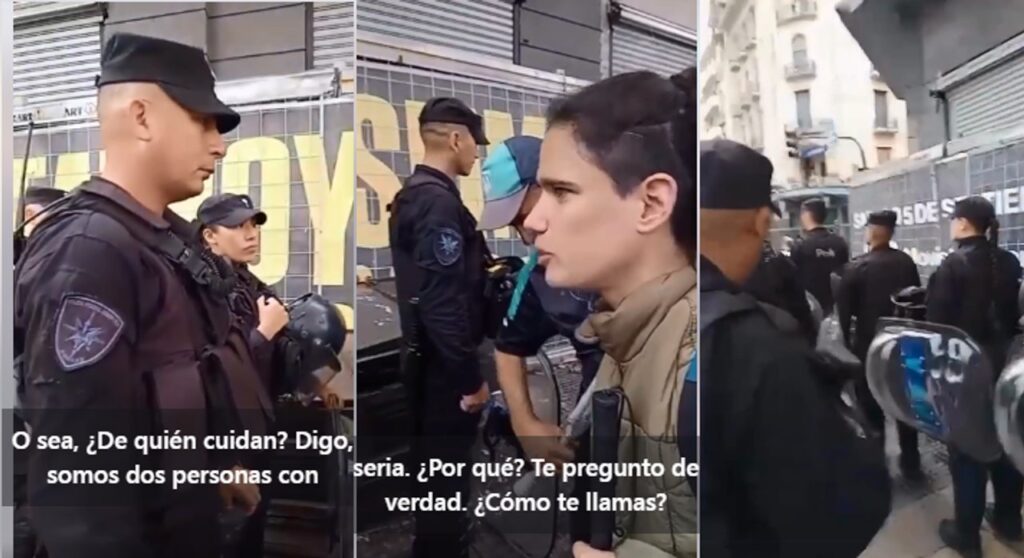 "¿Por qué nos cagan a palos?": conmovedor cara a cara de una joven no vidente con los policías que la reprimieron
