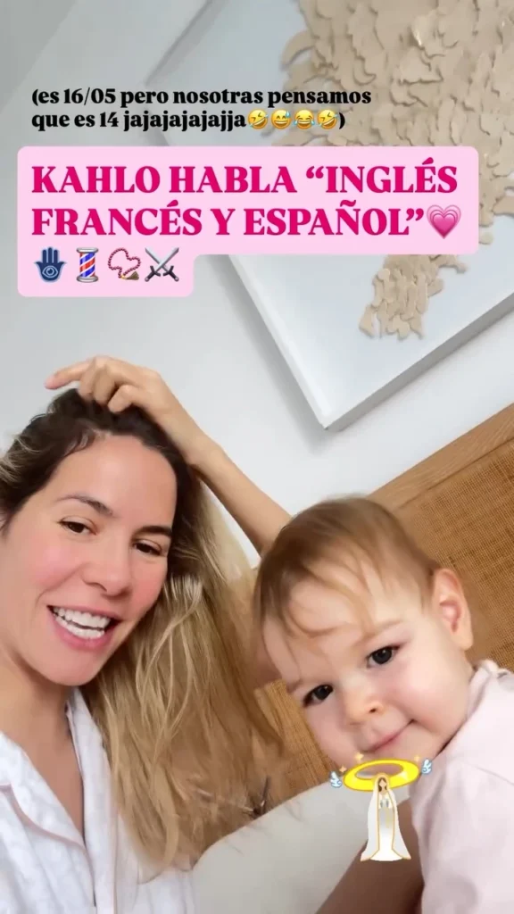 Elina Costantini mostró lo grande que está su hija Kahlo y reveló que aprende tres idiomas