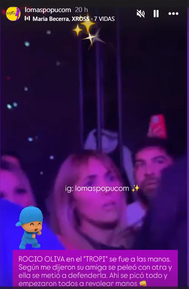 El video de Rocío Oliva en medio de una pelea en un boliche de Tigre: "Se fue a la manos"