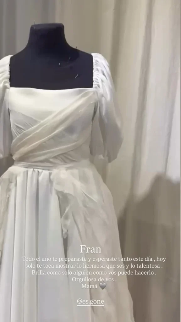 Wanda Nara mostró el vestido que usó Francesca Icardi para su show de danza contemporánea
