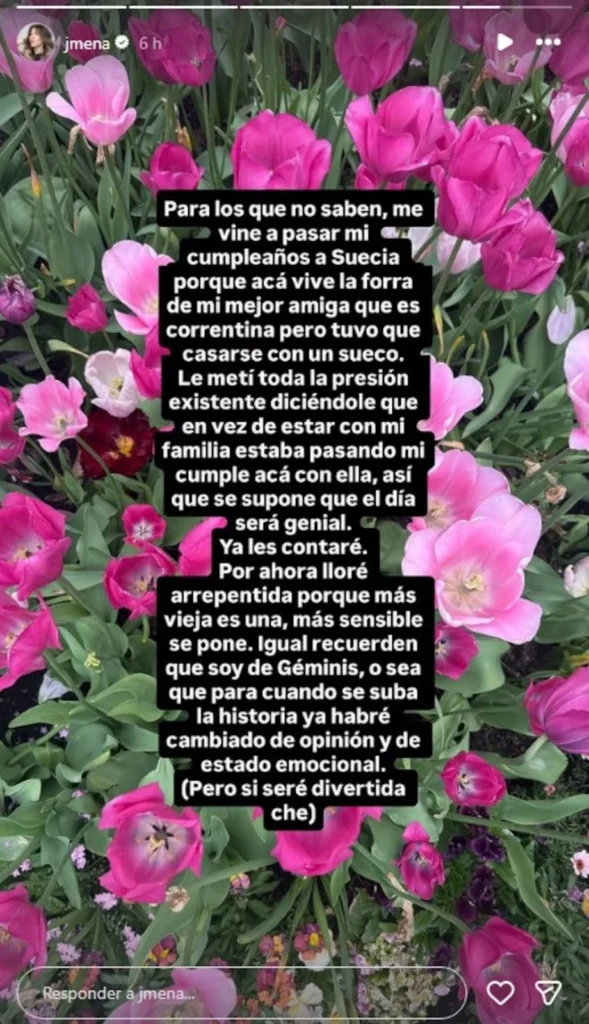 Jimena Barón contó por qué decidió pasar su cumpleaños lejos de casa y sin Momo: "Lloré arrepentida"