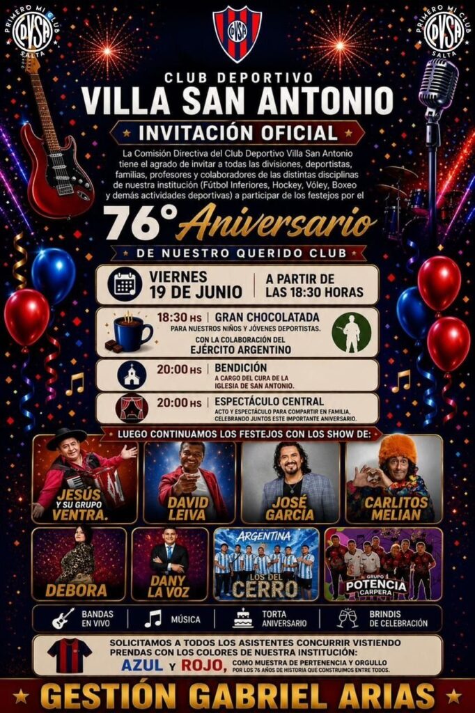 Comenzó la gran fiesta aniversario del club San Antonio