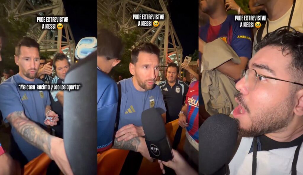 El gran gesto de Messi: hizo correr a todos para darle una nota a un periodista discapacitado
