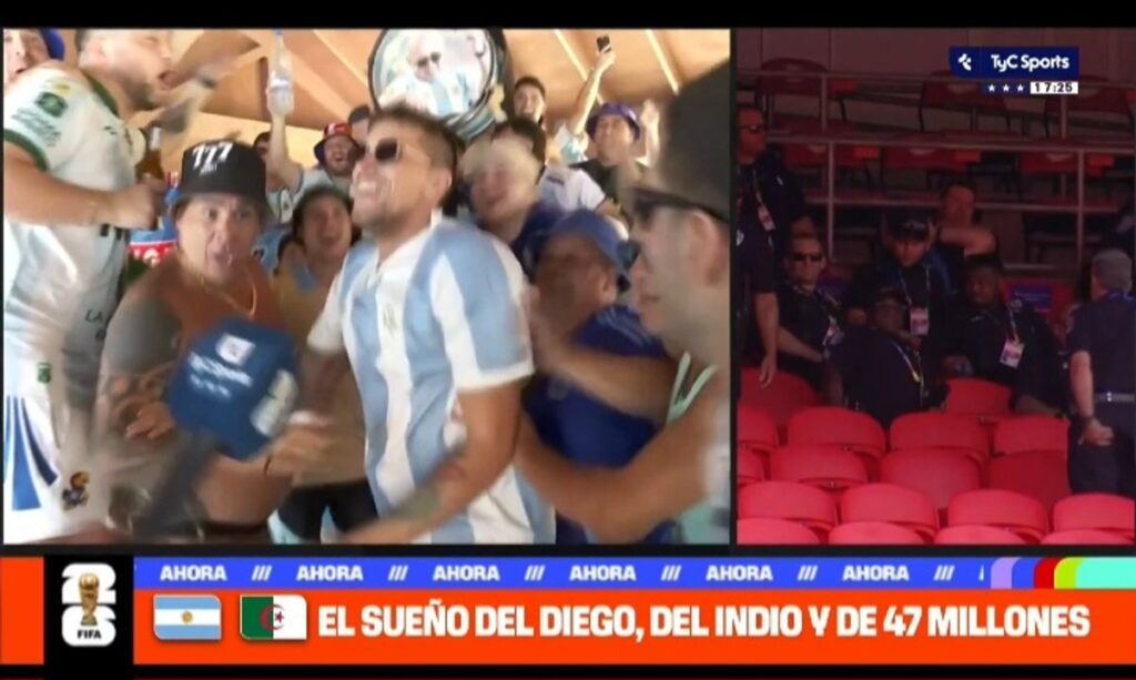 Los argentinos se pusieron ricoteros y cantaron “Ji Ji Ji” antes del debut mundialista en Kansas