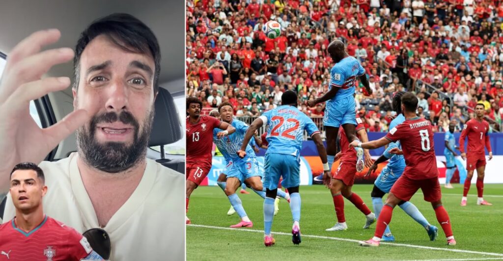 La burla de Azzaro tras el empate de Portugal y Cristiano Ronaldo con Congo