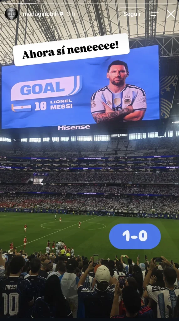 Manu Ginóbili mostró la intimidad de su presencia en el triunfo de Argentina ante Austria en el Mundial 2026