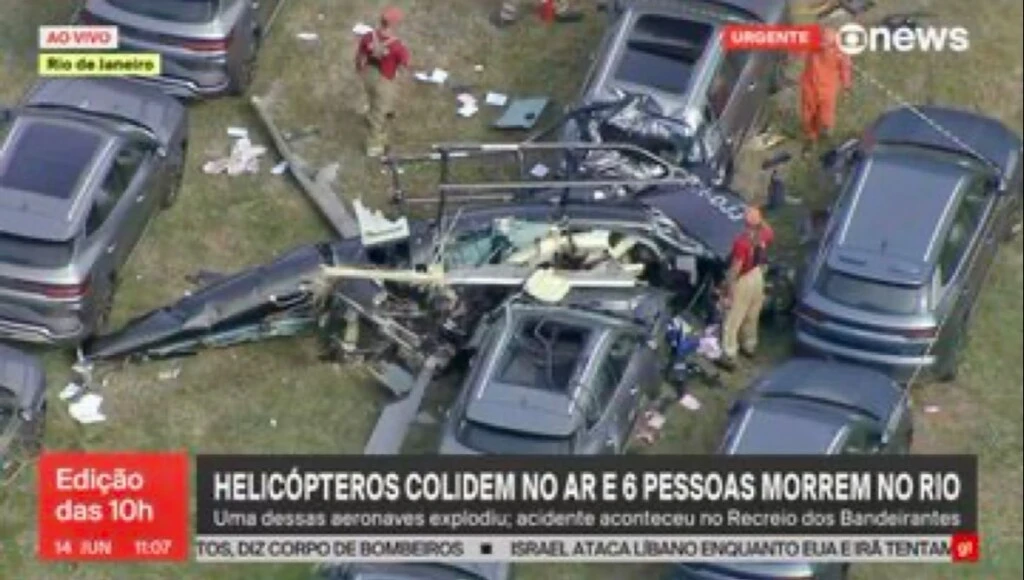 Conmoción en Río de Janeiro: así fue el brutal choque de helicópteros en el que murieron Gaspi y otras cinco víctimas