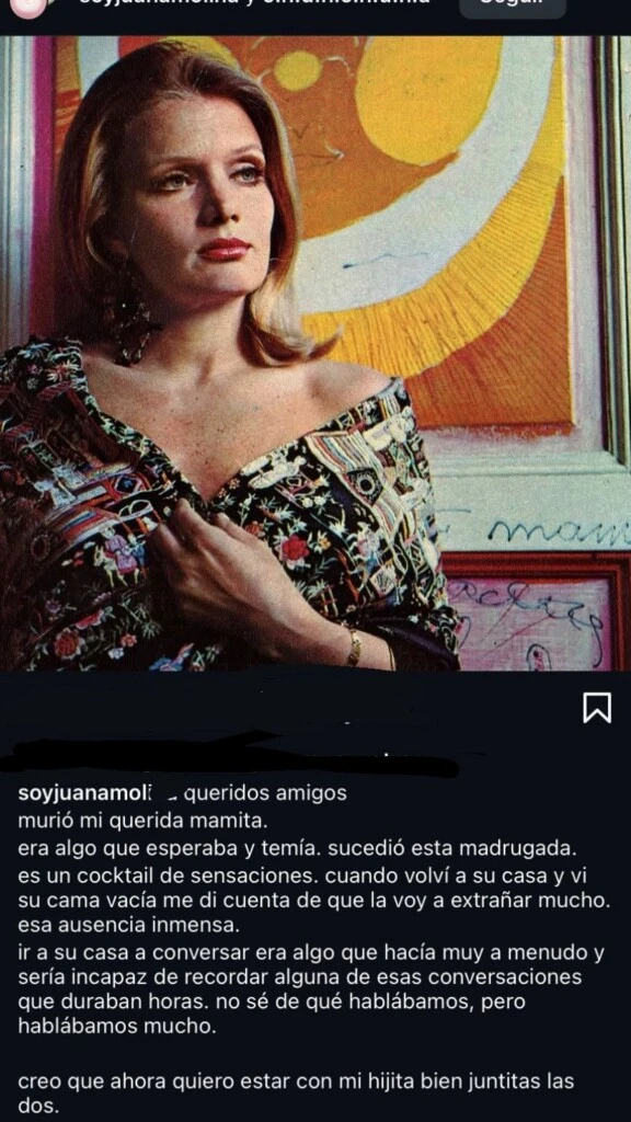 Murió Chunchuna Villafañe a sus 92 años: así la despidió Juana Molina, su hija