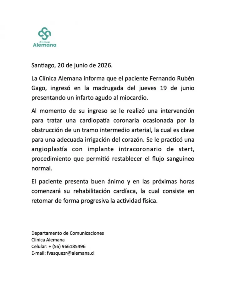 Preocupación por la salud de Fernando Gago: qué dice el primer parte médico tras ser operado de urgencia